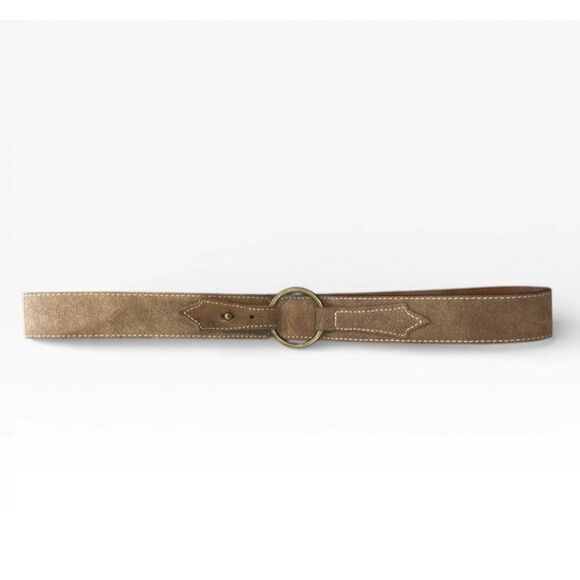 Vintage GAP Suede O-Ring Statement Belt M Boho Western Unique Made in England